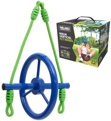 "Trelines: Ninja Vertical Fly Wheel 10"" Attaches to Swingset Kits, 500lb Cap"