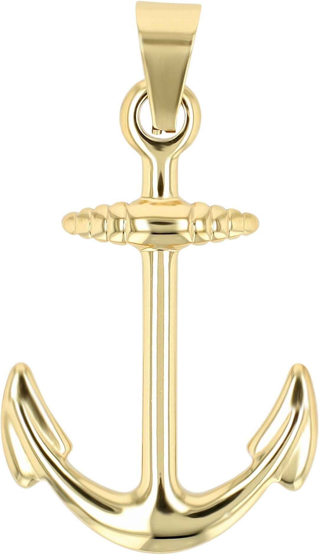 Ankeranhänger AKZENT "Samu, langlebig", gold (goldfarbig), Schmuckanhänger, Damen, Edelstahl