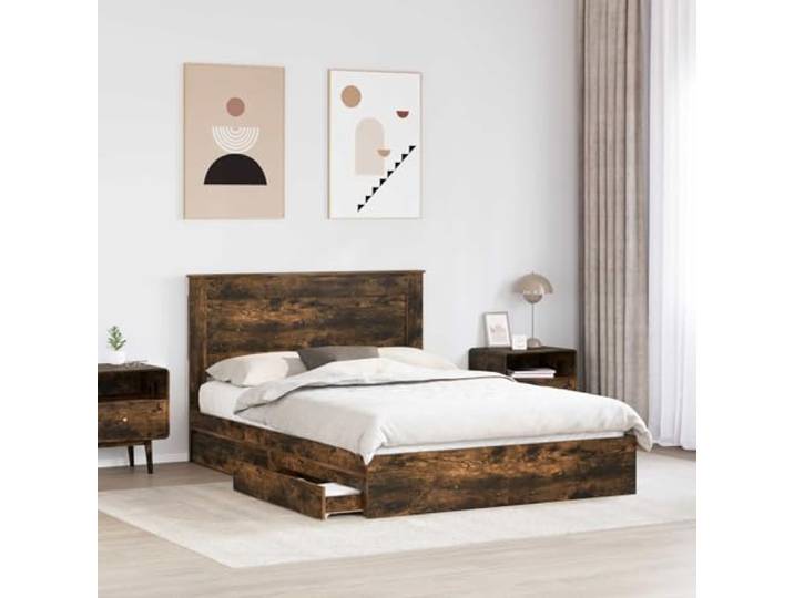 KTHLBRH Boxspringbett 160 x 200 cm mit Schubladen Technisches Holz, Lattenrost, modernes Design, Kopfteil inklusive