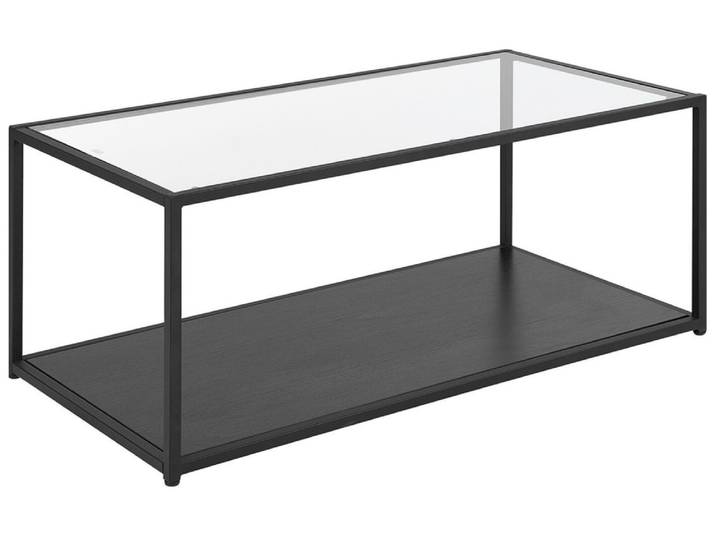 Table basse verre noir