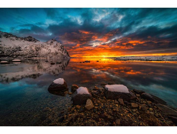 Fototapete PAPERMOON Photo-Art RAYMOND HOFFMANN, HIMMEL IN FEUER , bunt, B:2,5m L:1,86m, Vlies, Tapeten, Fototapete