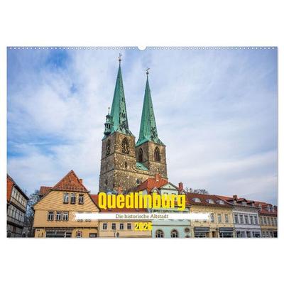 Quedlinburg - Die historische Altstadt (Wandkalender 2026 DIN A2 quer), CALVENDO Monatskalender