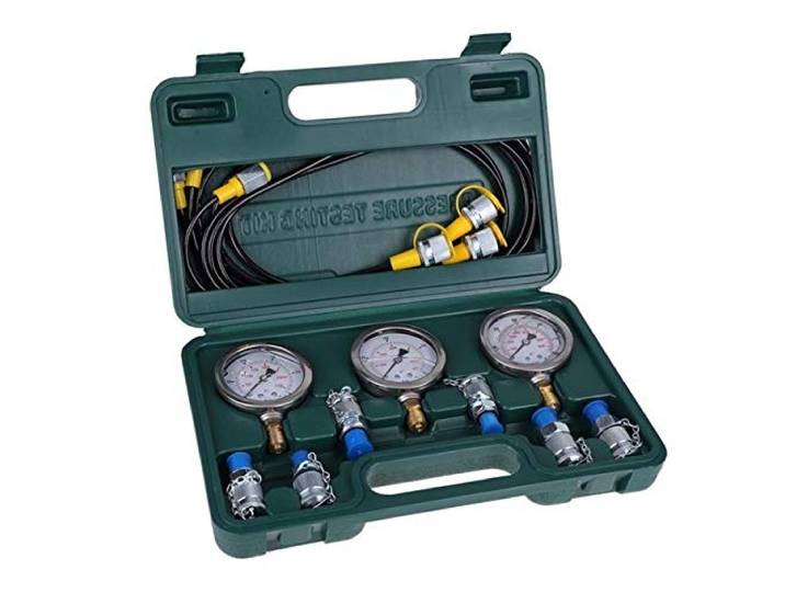 Hydraulische Manometer Bagger Hydraulikdruck-Testkit mit der Prüfung Schlauchkupplung und Messer Werkzeuge Für Erhöhte Langlebigkeit