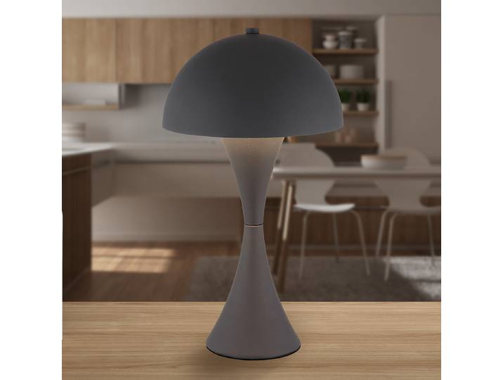 Tischleuchte Dima Ø 20cm Schwarz/Schwarz Material: Metall Metallart: Eisen Oberfläche Metall: Lackiert LED E27