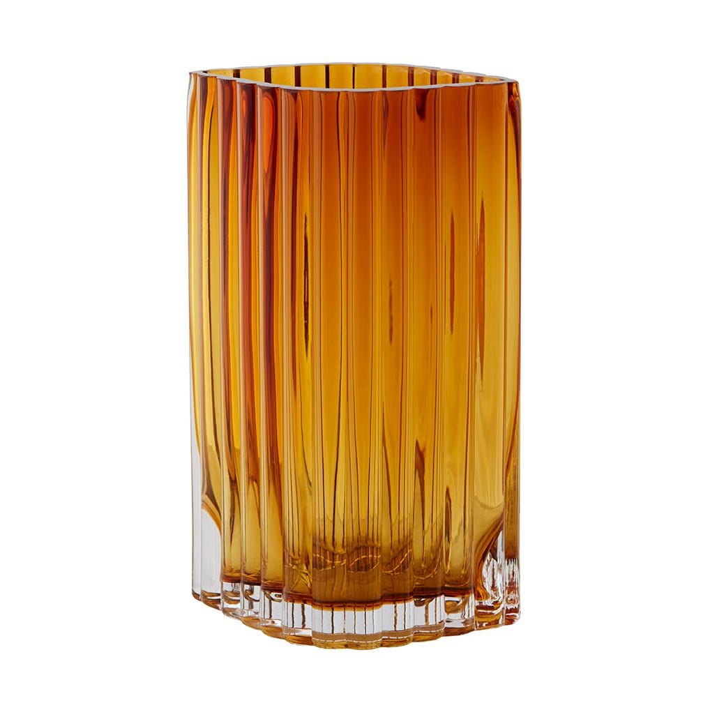 AYTM Folium vaas Amber, Hoogte: 20 cm
