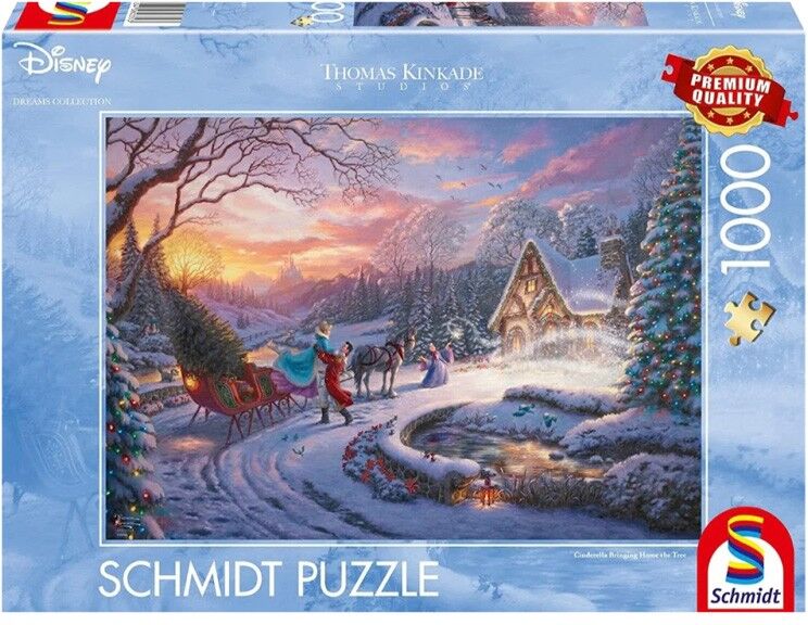 Puzzle Disney 1000 pcs Cendrillon : À la maison pour Noël - Schmidt