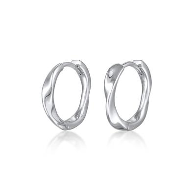 Paar Creolen ELLI "Ohrringe Elli Creolen Twisted Look Goldfarben", silber, Ohrringe, Damen, ohne Stein, Messing