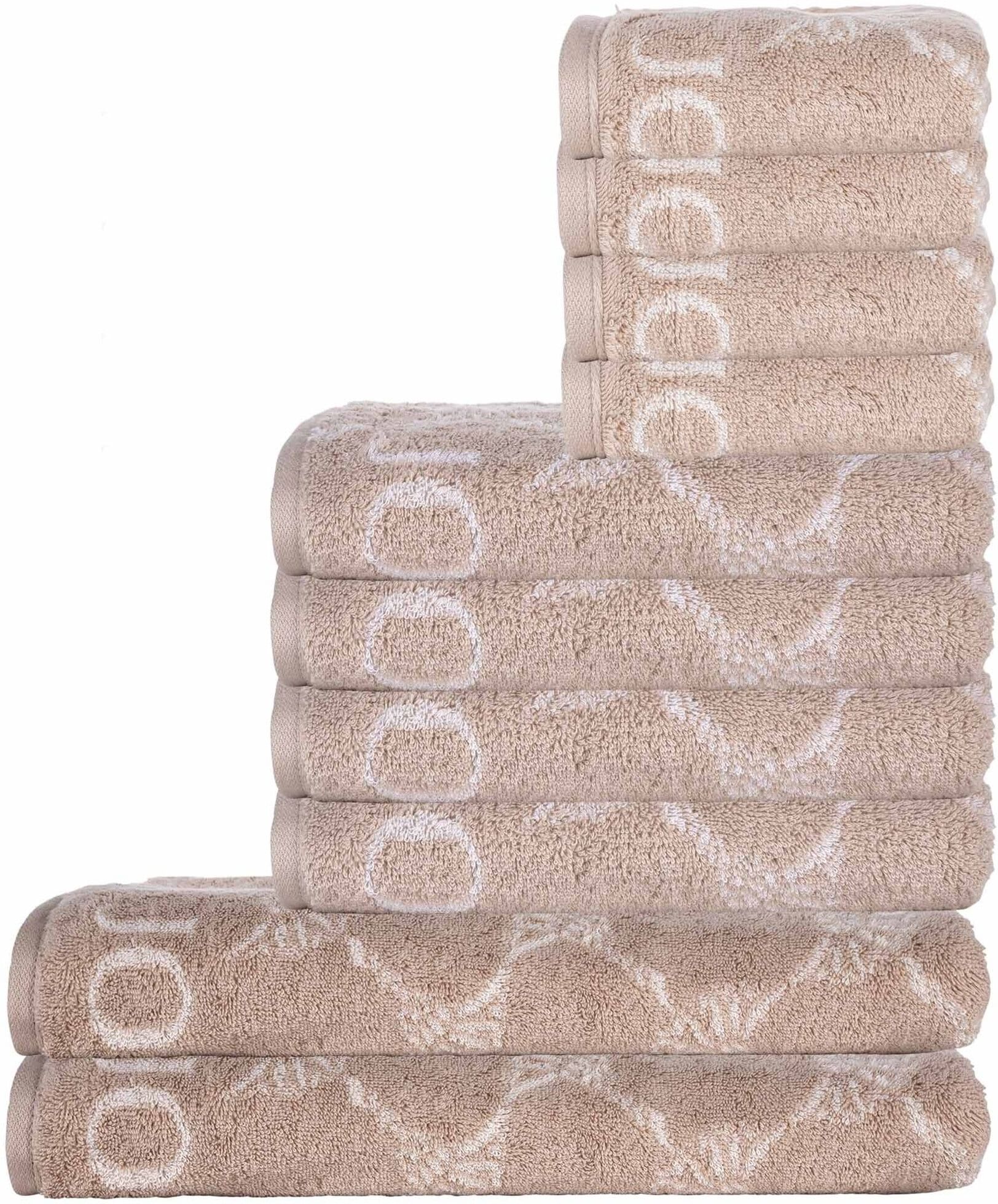 Joop! Handtuch JOOP "Handtuch 10er Pack", beige, B:50cm, Obermaterial: 100% Baumwolle CO., Handtücher, Handtuch