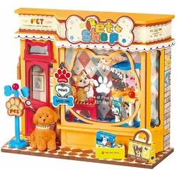 2x Robotime Bausatz Pawfect Pet Shop 98 Teile Miniatur-Tiergeschäft
