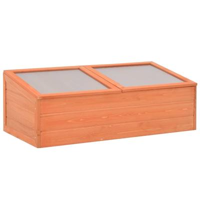 Helloshop26 - Gewächshauszelt für Pflanzen Blumen und Gemüse Holz 100 x 50 x 34 cm braun 02_0044650