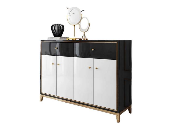 Xlmoebel Sideboard Weißes Holz-Sideboard mit elegantem Design und viel Stauraum (Sideboard, Sideboard), Hergestellt in Europa