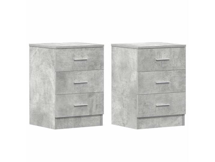 “Winter Sale TOP Armoire de lit Gris - Tables de chevet 2 pcs Gris béton 38x35x56cm - bois d'ingénierie PRO33054