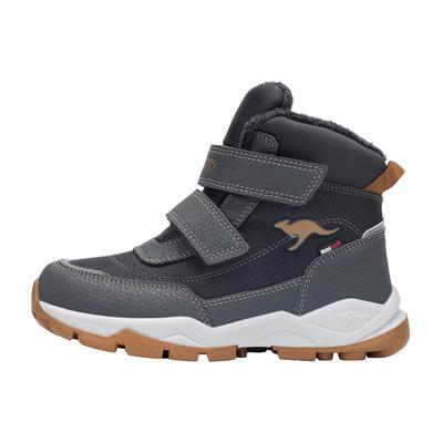 Winterboots KANGAROOS "K-FR BOREALIS V RTX", Mädchen, Gr. 39, reflektierend wasserdicht wärmend, raven, rubber, Synthetik, Textil, Schuhe Winterboots, Snowboots, Winterboots, Winterschuhe, wasserdicht, wärmend