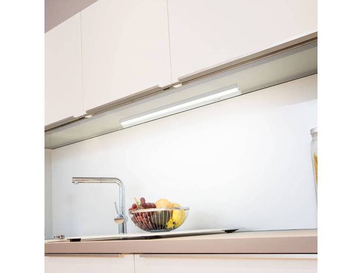 Müller-Licht LED-Möbelleuchte Conero DIM Eurostecker 90cm grau DIM, dimmbar, alu / grau / zink, für Küche, Aluminium