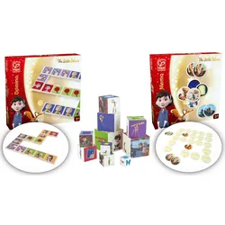 Der kleine Prinz - Spiele 3er Set (Memo, Domino, Stapelwürfel)