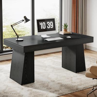 Bluebell 55 Inches Long Executive Computer Home Office Desk with Heavy Duty Pedestal