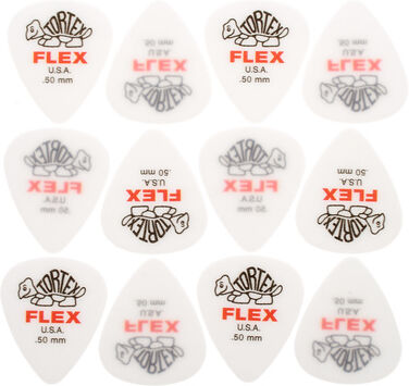 Dunlop Tortex Flex Picks 0,50 12 Weiß