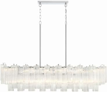 Crystorama "Addis 14 Light Polished Chrome Chandelier - 51.75""W x 14.25""H x 14""D"