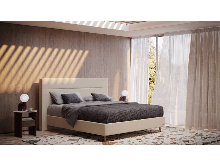 BRUNO Boxspringbett Prestige 180x200cm in Beige 6 Farben & 4 Kopfteile wählbar Luxus 27 cm Pulse-Latex-Matratze Made in Germany