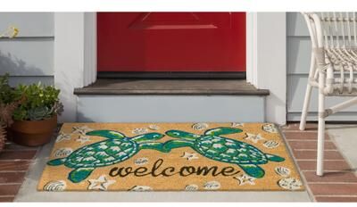 "Lush Decor Greeting Coir Welcome Door Mat (1'6"" x 2'6"") - 1'6"" x 2'6"""