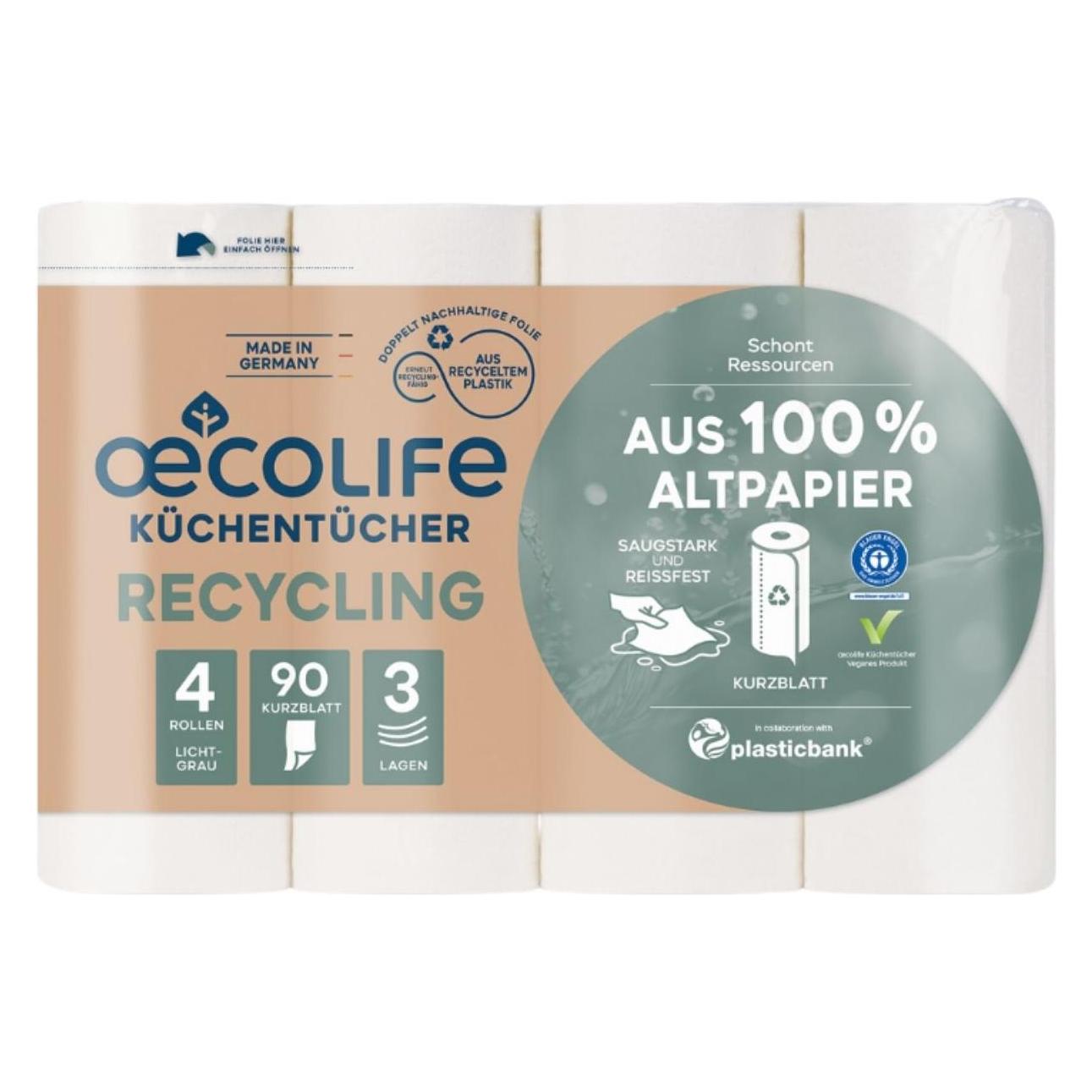 Oecolife Küchentücher RECYCLING (4x) (3294000)