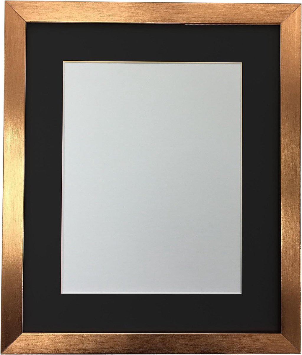 Zwarte fotolijst met passe-partout voor wanddecoratie, 9x7 inch