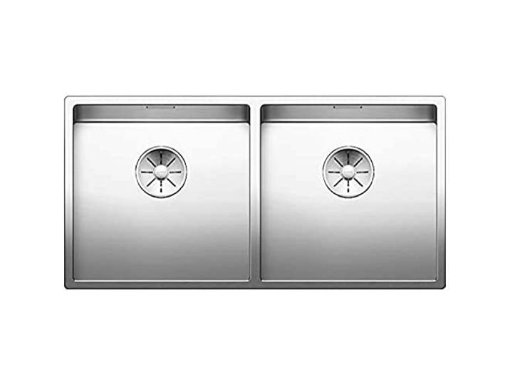 BLANCO CLARON 400/400-U Edelstahl Spüle Einbauart: Unterbau [86,5x44x19,9 cm] für 90 cm breite Unterschränke Großes Beckenvolumen für optimale Nutzung