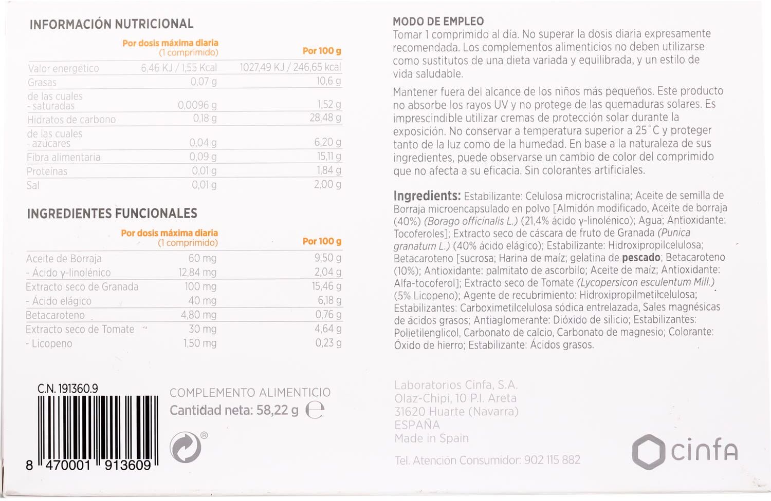 Be+ Nutra Solar Comprimidos 90 Comprimidos