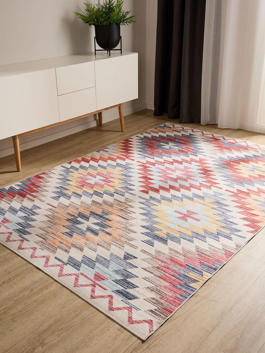 Wasbaar Vloerkleed George - Kilim Etnische Stijl - Rechthoekig - Polyester