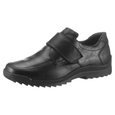 Klettschuh WALDLÄUFER "Kai", Herren, Gr. 7 (40,5), Leder Textil, schwarz, Nappaleder, Schuhe Klettschuh, Halbschuh, Freizeitschuh, Komfortschuh in Bequemweite H (=sehr weit)