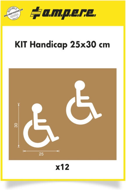 A.M.P.E.R.E. Kit de pochoirs Handicap 25 cm x 30 cm (10661)