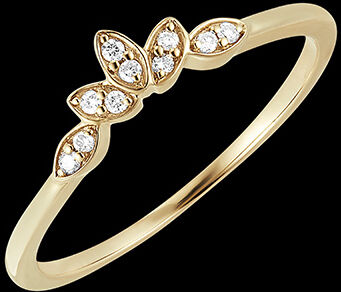 Edenly Ring FraÃ®cheur - MajestÃ¤tische BlÃ¼tenblÃ¤tter - 9 Karat Gelbgold