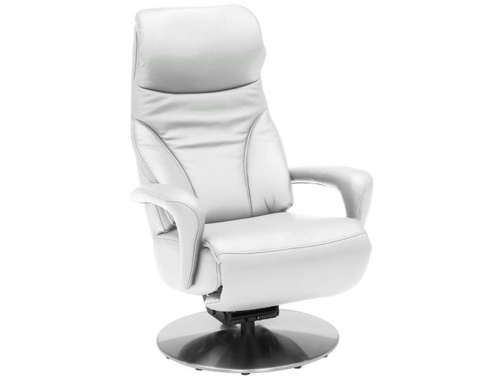 Dieter Knoll Relaxsessel Lenno, Weiß, Metall, Echtleder, Longlife-Leder, Semi-Anilinleder, 75x117x88 cm, Fußauswahl, Lederauswahl, Stoffauswahl, erweiterbar (Typenauswahl), Herz-Waage-Funktion, Wohnzimmer, Sessel, Relaxsessel