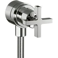 hansgrohe AXOR Citterio hansgrohe Fixfit Stop Absperrventil mit Kreuzgriffen, 39883000, Farbe: Chrom