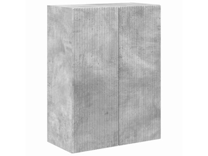 LKJephalotrope TV Wandschrank Beton Grau 59,5x31x80cm Holzwerkstoff Schwebender Phonoschrank in Beton-Optik für Wohnzimmer und Schlafzimmer mit zweitürigem Stauraum und robuster Bauweise.