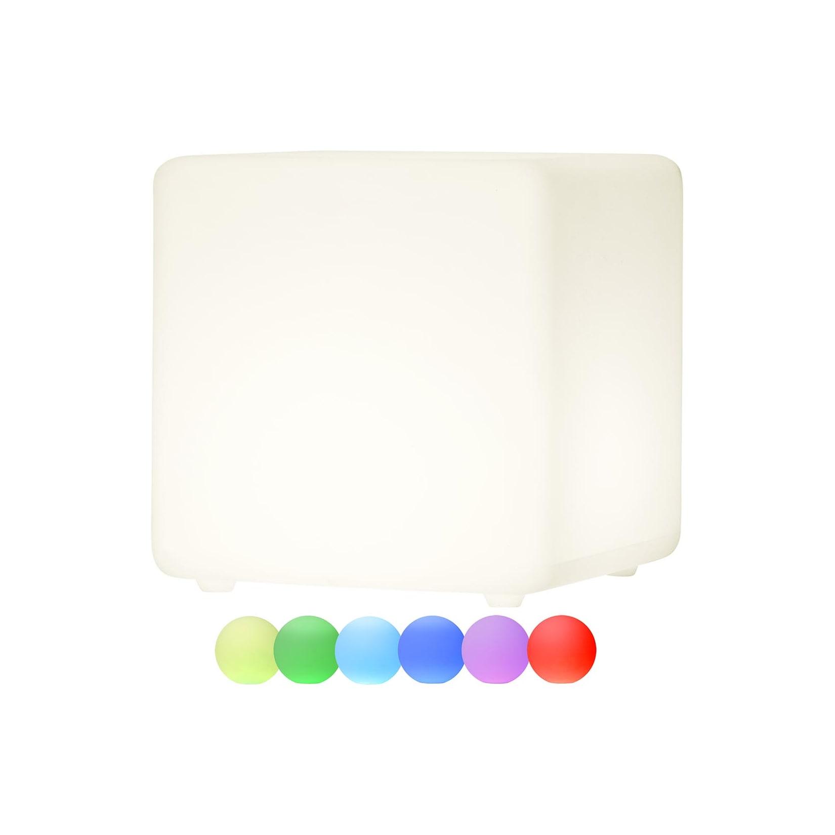 Großer Leuchtwürfel ,Twilights', LED, Fernbedienung, RGB + warmweiß, 40cm
