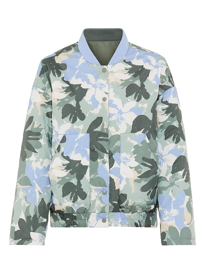 Olsen Wende-Bomberjacke in Khaki/ Hellblau - 44