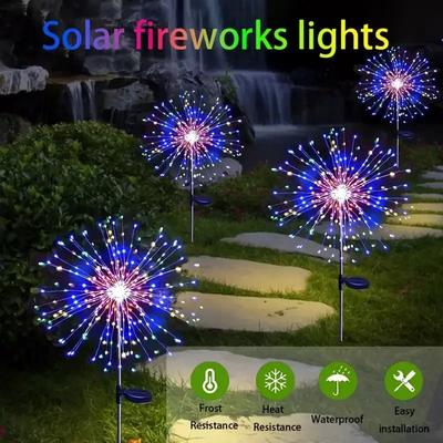 Uplift Picks Solar Firework Garden Stake Lights Create Sparkling Outdoor Displays Every Night rgb 200 Led