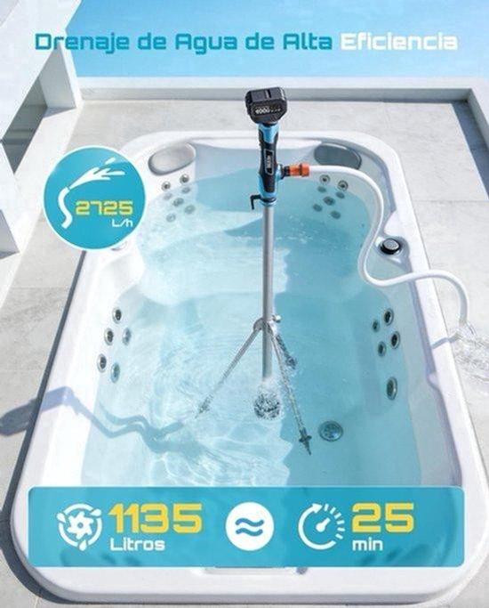 Selius Draadloze Waterpomp met Statief en Accu - 2880 L/U - Zelfaanzuigende Regentonpomp