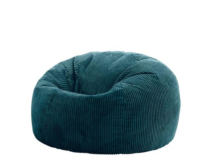 Icon Kingston Sitzsack Cord mit Füllung, Blaugrün