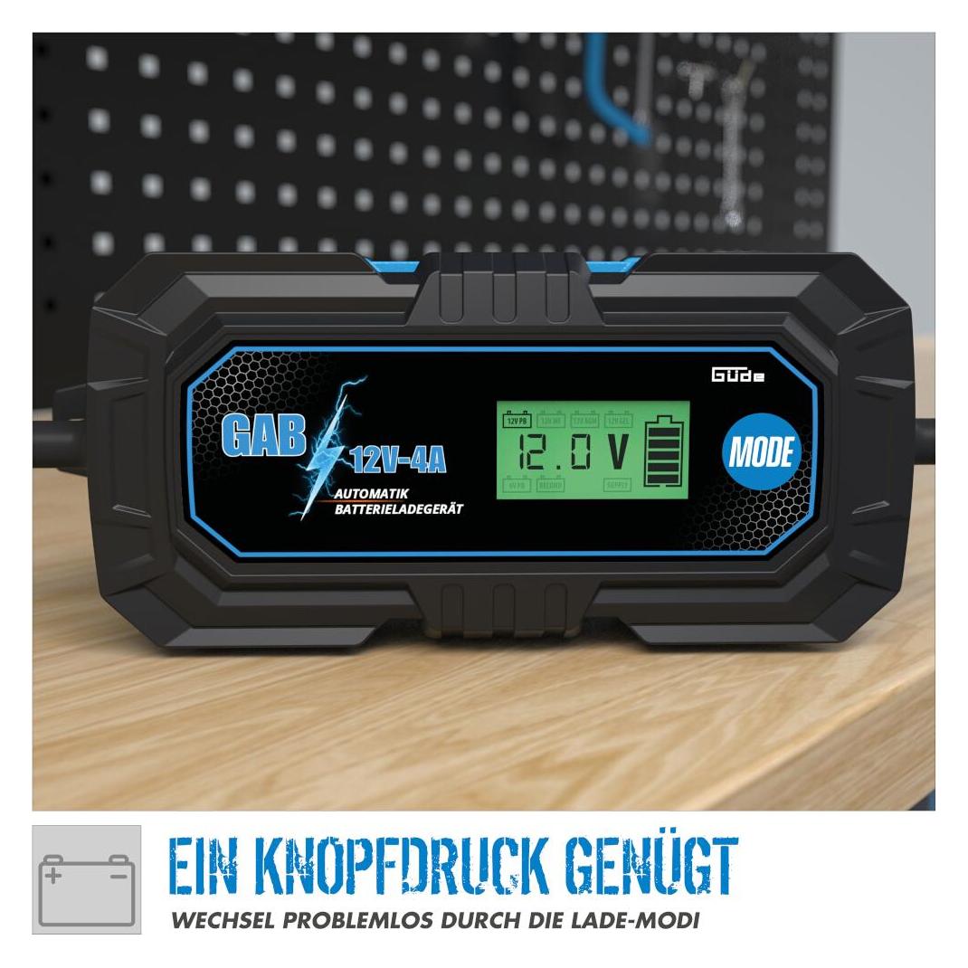 Güde Automatik Batterielader (4 A, 12V, 6V) (85145)