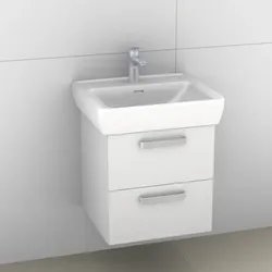 Artiqua 415 Waschtischunterschrank für Pro A 818951 Weiß Glanz, 415-WU2L-L26-7050-68 415-WU2L-L26-7050-68