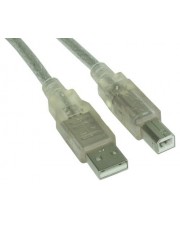 InLine USB-Kabel USB M bis Typ B M 3 m Transparent White (34535T)