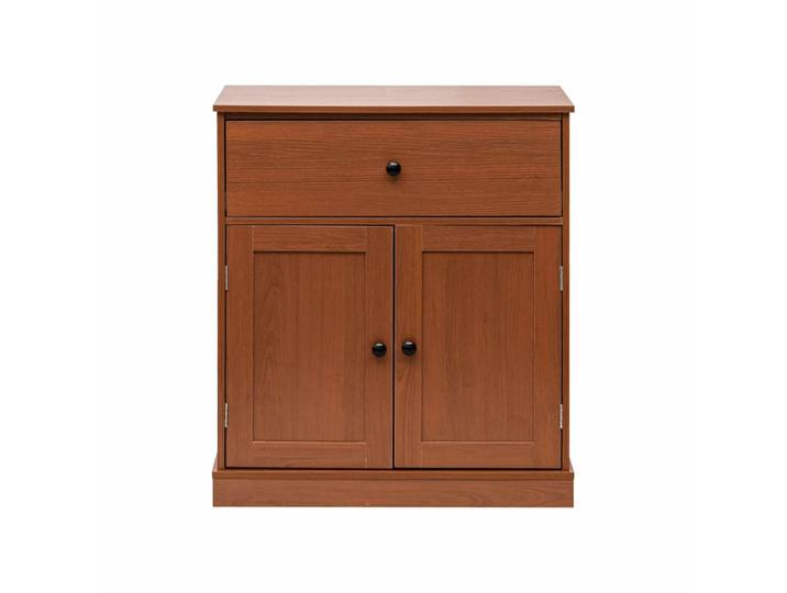 Commode avec 2 tiroirs et 1 porte en aggloméré marron