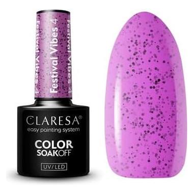 Claresa Festival Vibes UV-Nagellack 5ml - 4er-Pack (Lila, UV-Gel Lack) (44153088)