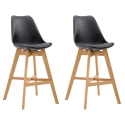 2er Set Barhocker Cannes Kunststoff natura