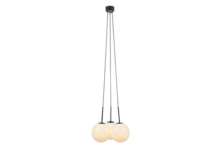Suspension 3xE14 blanc opale et noir