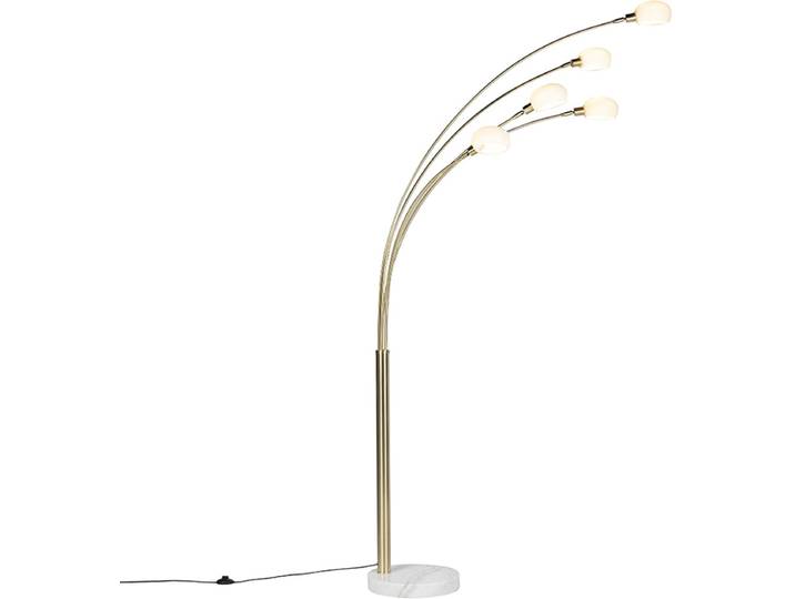 QAZQA sixties marmo - Design Vloerlamp Staande Lamp - 5 lichts - H 2155 mm - Goud/messing - Woonkamer Slaapkamer