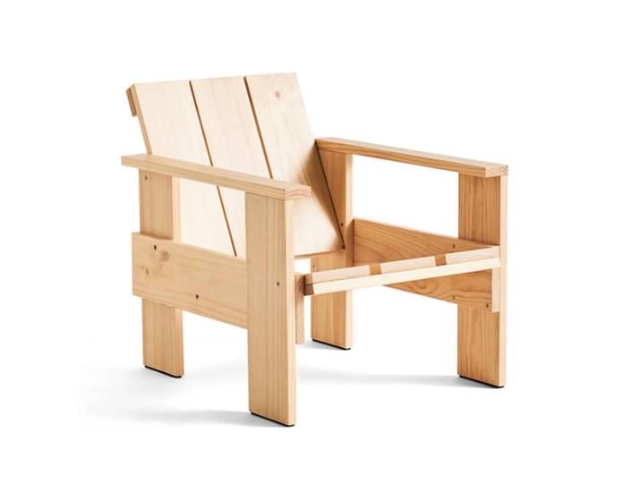 HAY Chaise lounge Crate en pin laqué Natural