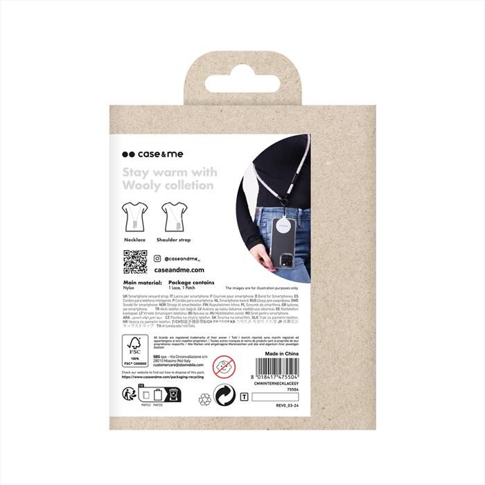 CASEME Laccio Da Collo Cmwinternecklacegy-grigio